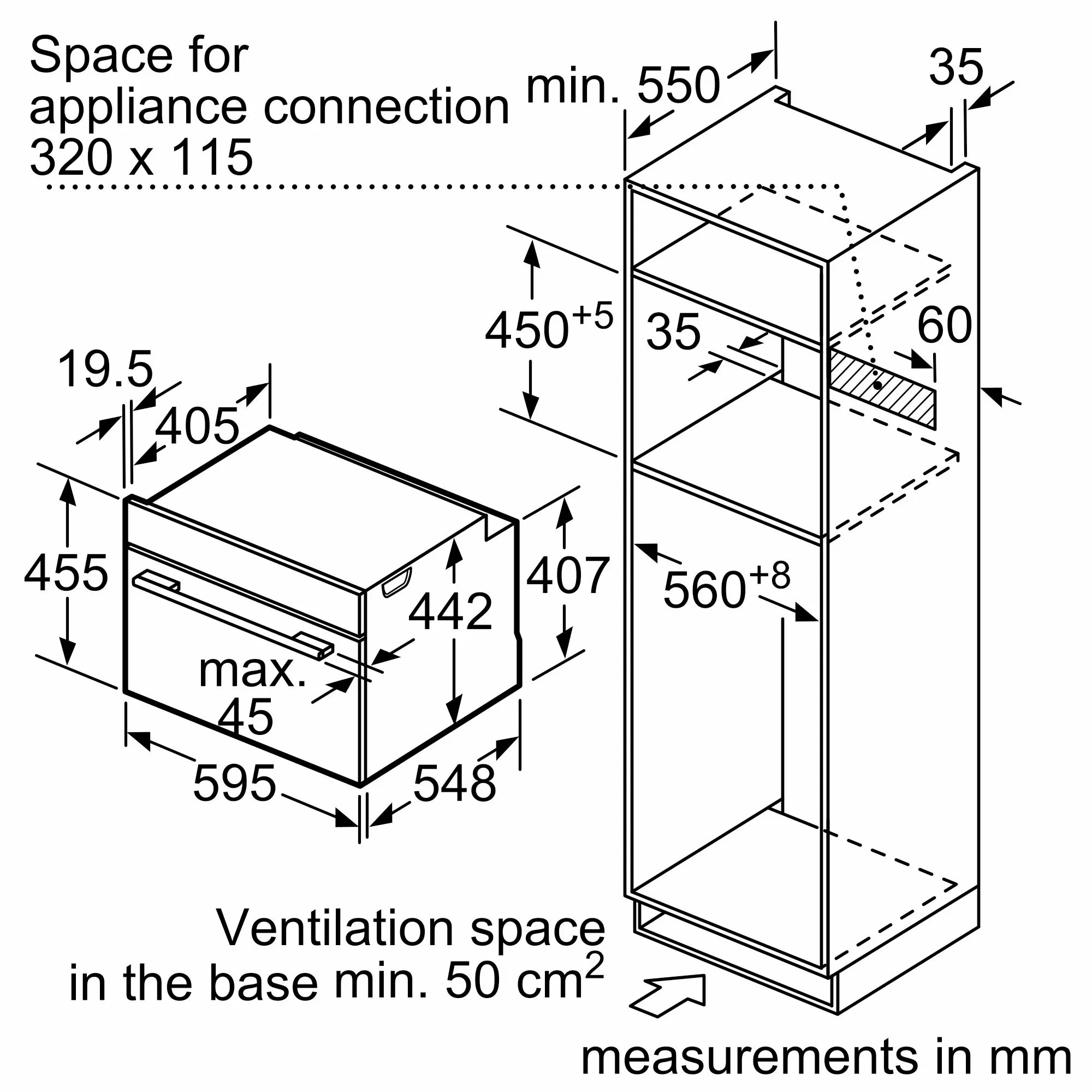 CMG633BS1 FOUR/MICRO-ONDE BOSCH Elec 60cm 45L AIRCHAUD 4D S8 - 6