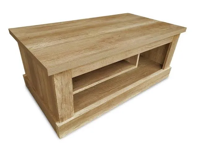 BALABAMAB Table basse avec porte-revues, fini effet bois - 0