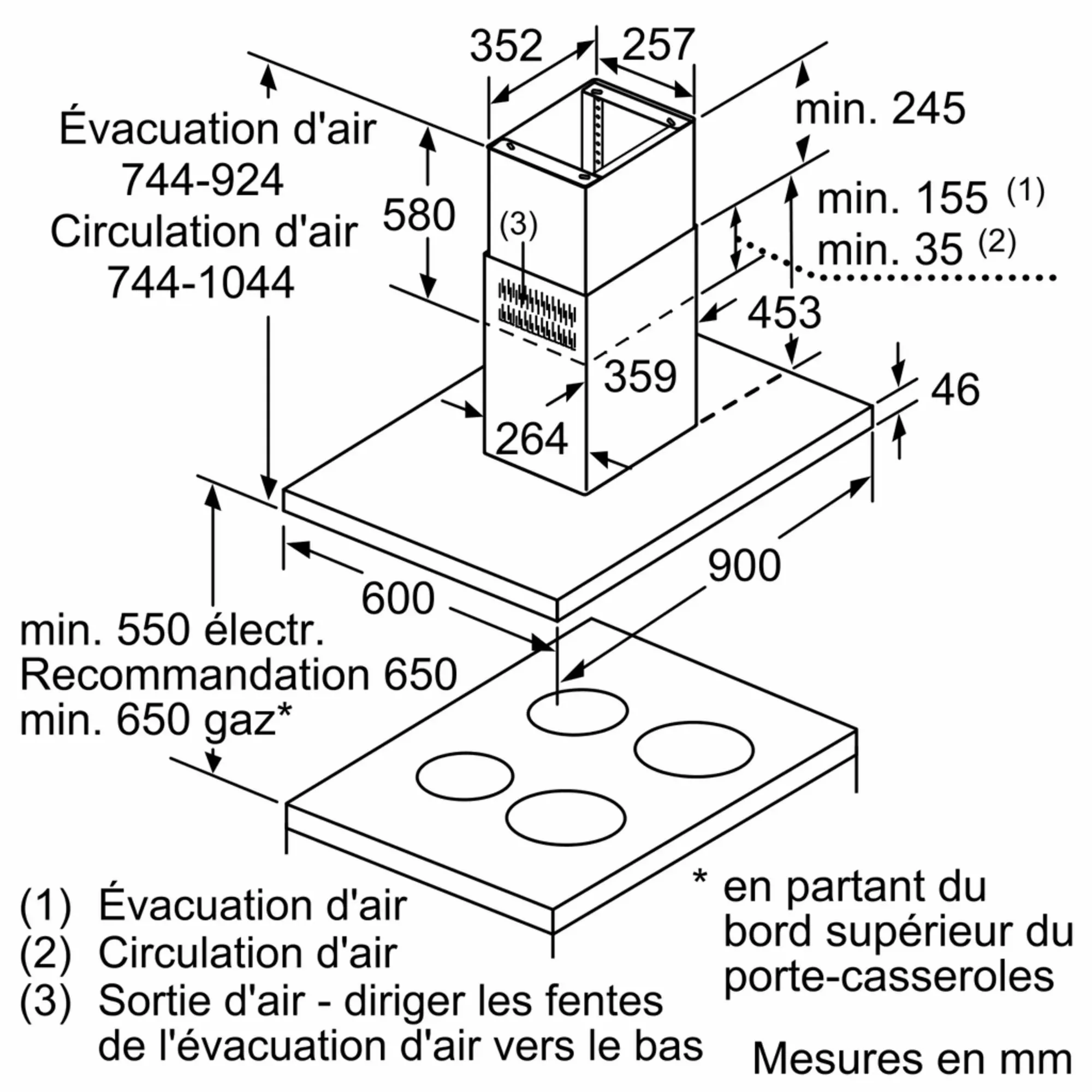 LF98BIP50 HOTTE D'ILOT INOX ECLAIRAGE LED SILENCIEUSE 90CM - 5