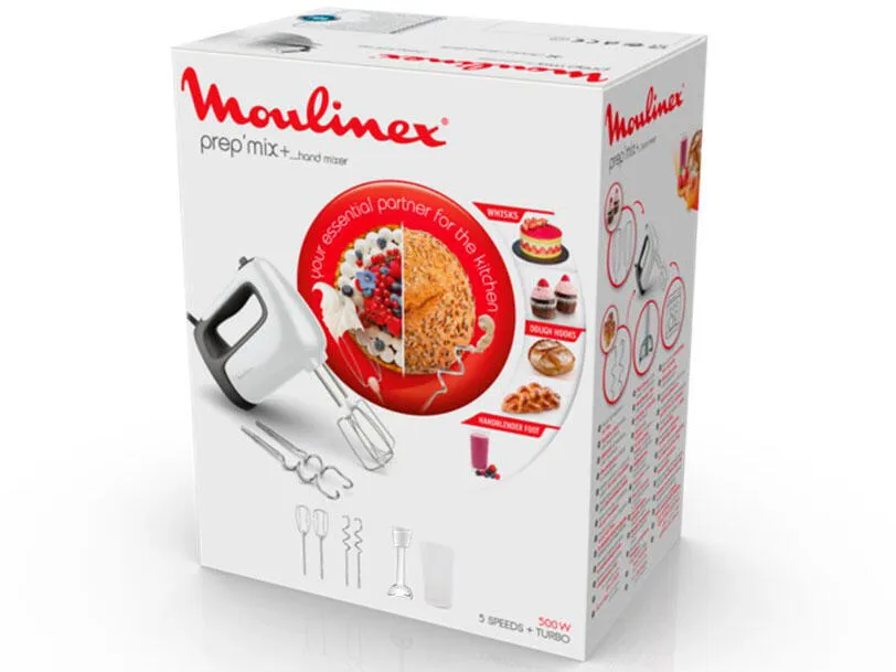 HM461110 BATTEUR/MIXEUR A BRAS MOULINEX + DOSEUR 500W 5VIT - 5