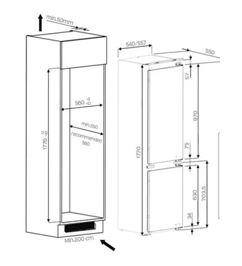 ART6614/A+SF REFRIGERATEUR WHIRLPOOL  encastrable ART6614 A SF - 3