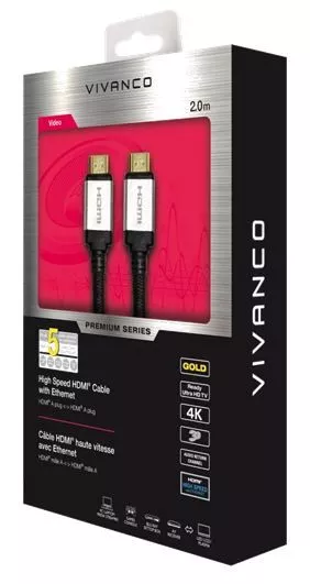 42202 Cable HDMI VIVANCO 3.0m Premium Series - 42202 - 0