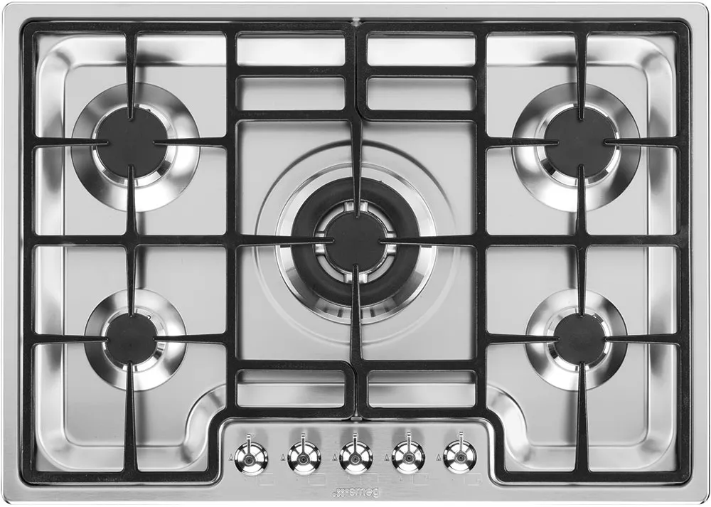 PGF75-4 PLAQUE SMEG Gaz CLASSICA 75 CM INOX 5 FEUX - 0