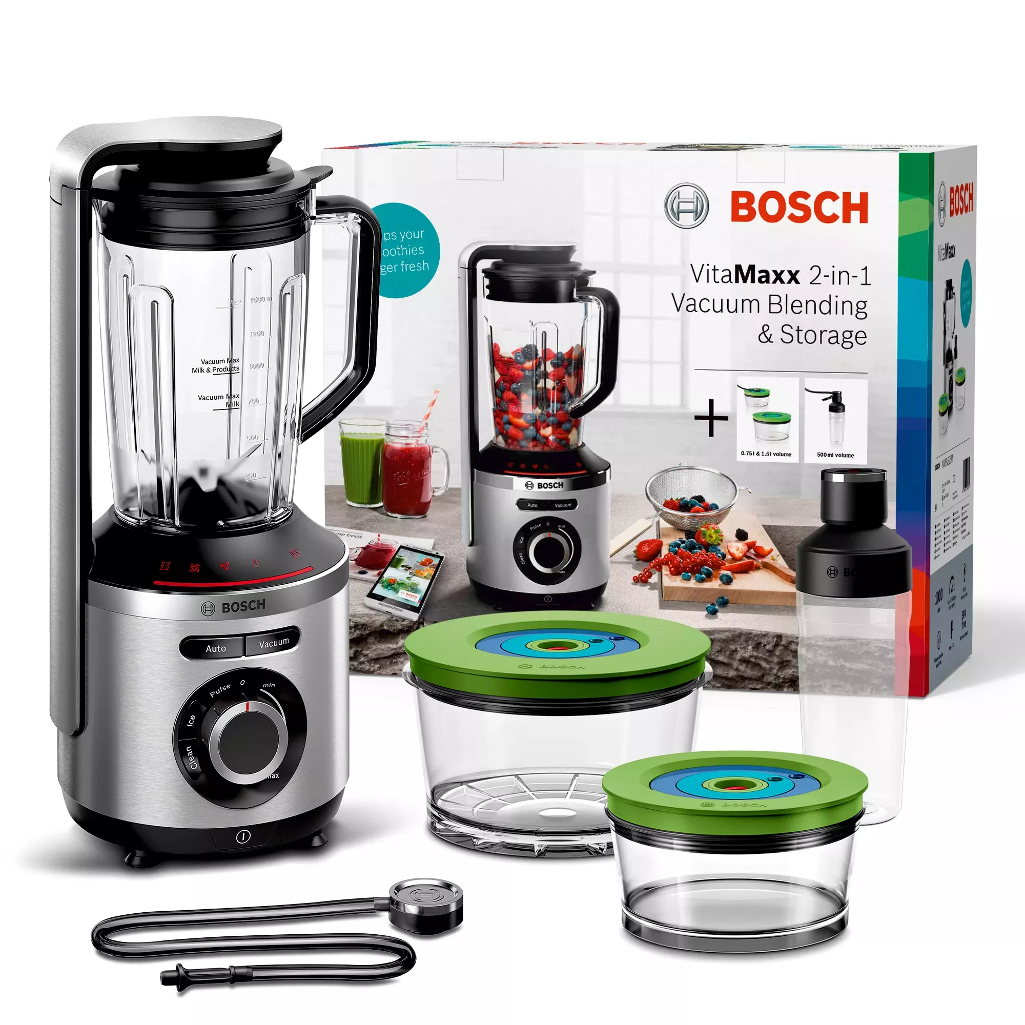 MMBV625M BLENDER BOSCH EN VERRE 1.5L 1000W GOURDE 0.5L - 6