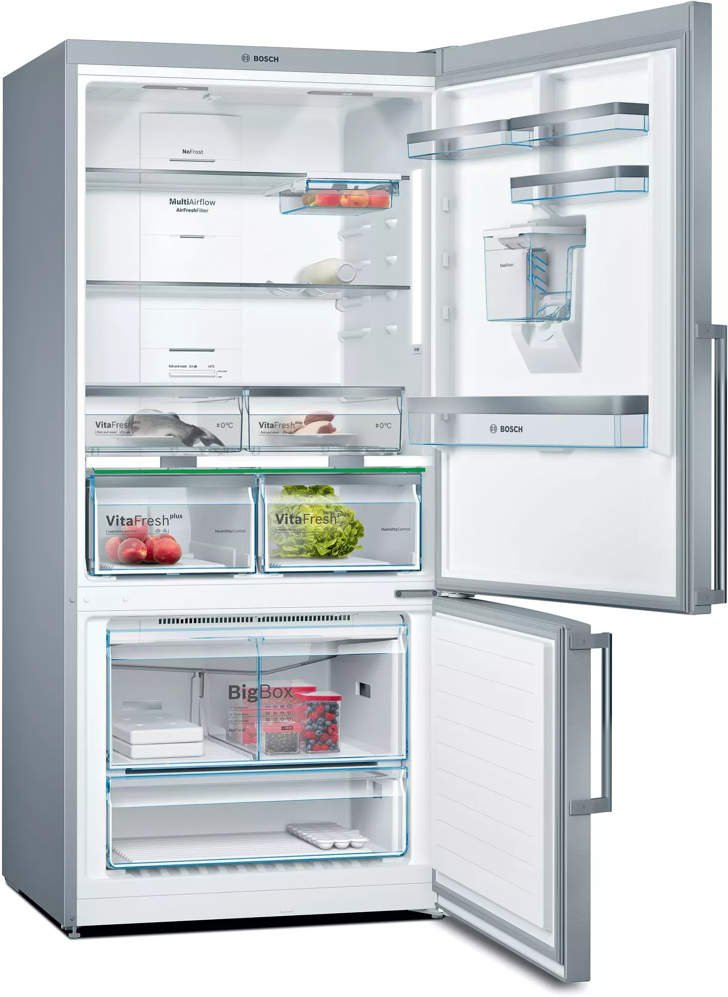 KGD86AL30U Réfrigérateur combiné Bosch 860L Série 6 INOX - 1