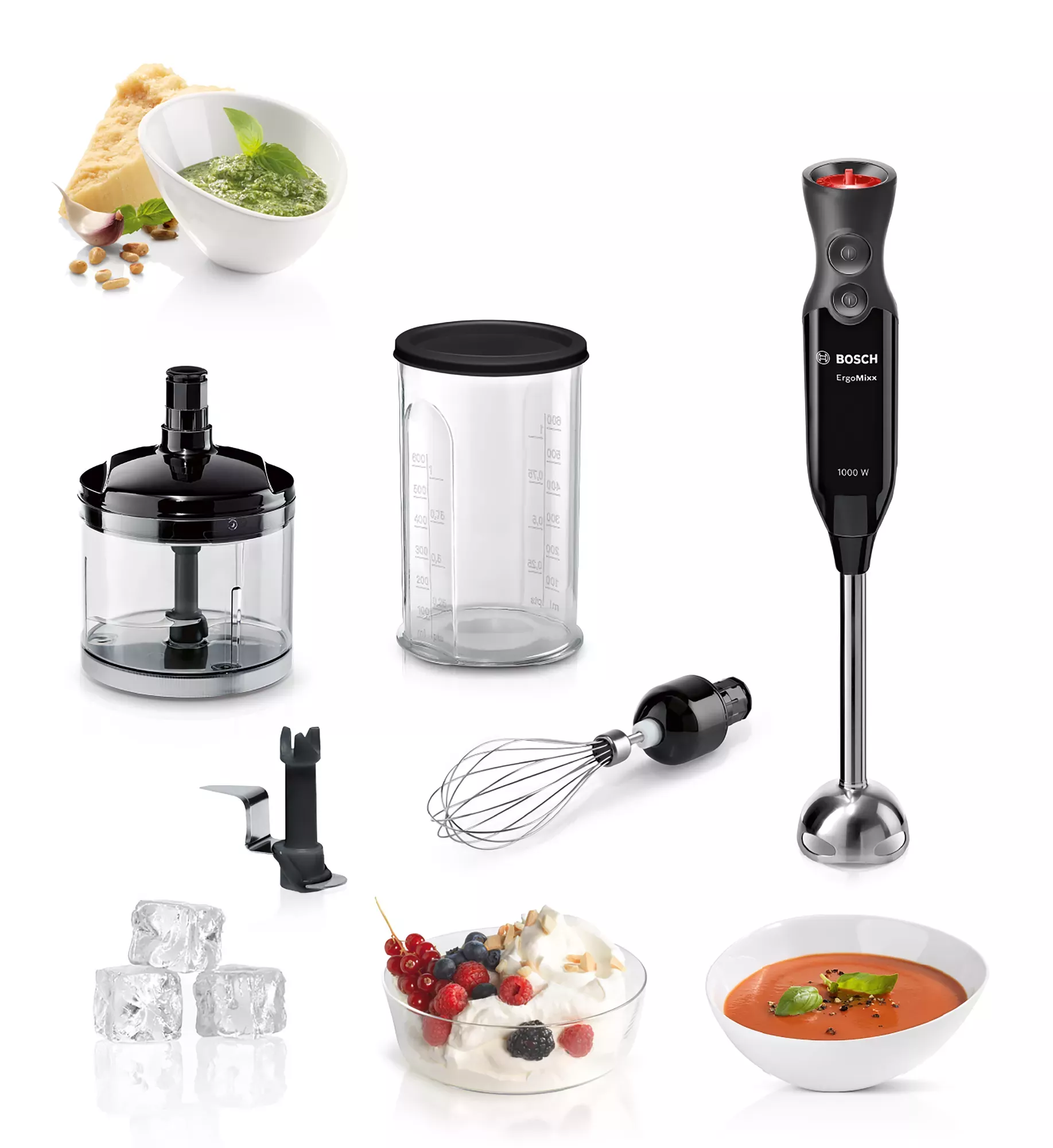 MS61B6170 MIXEUR A BRAS BOSCH ERGOMIXX KIT 1000W Inox - 1