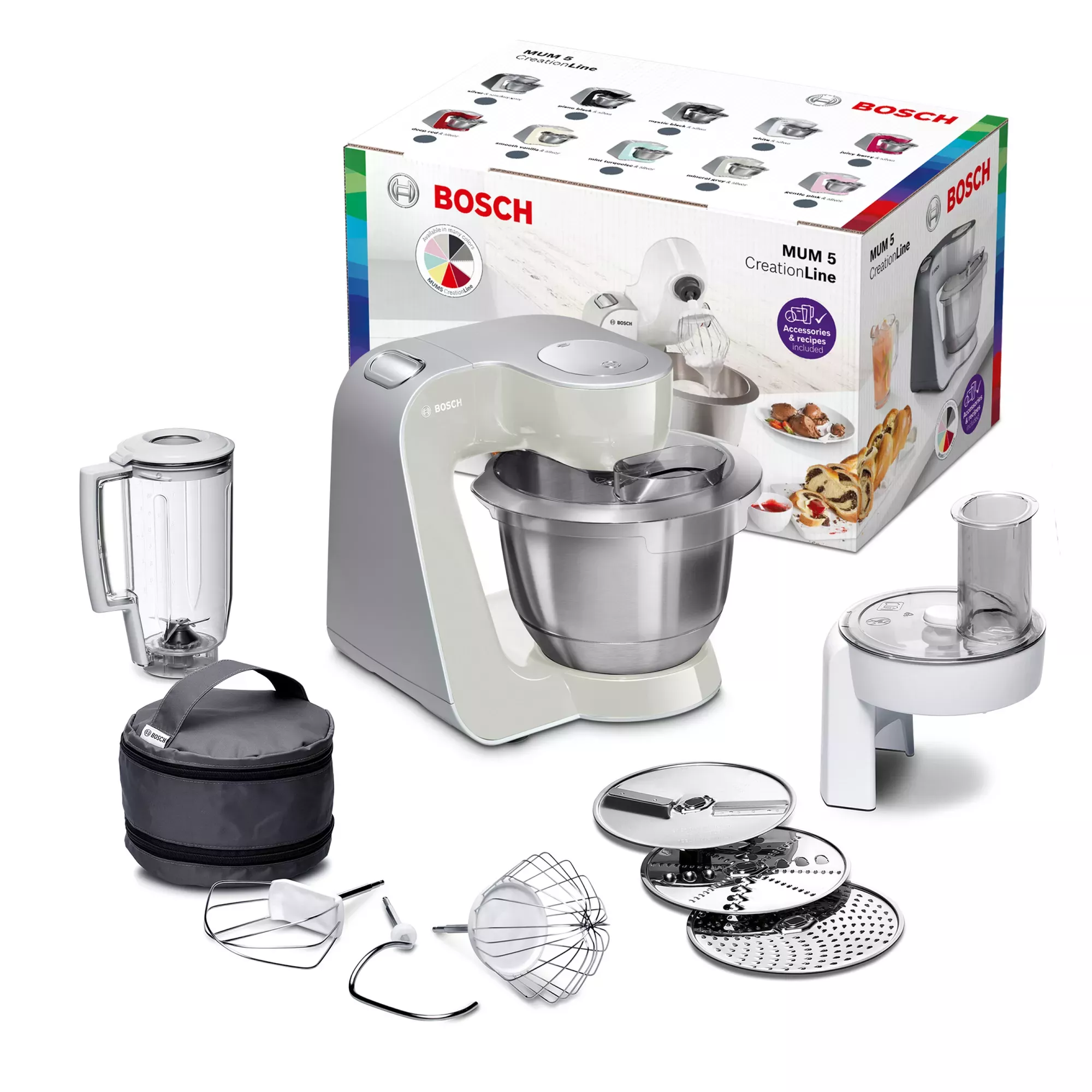 MUM58L20 PETRIN BOSCH 1000W 3.9L 7 Vitesses 2.7KG Inox - 12