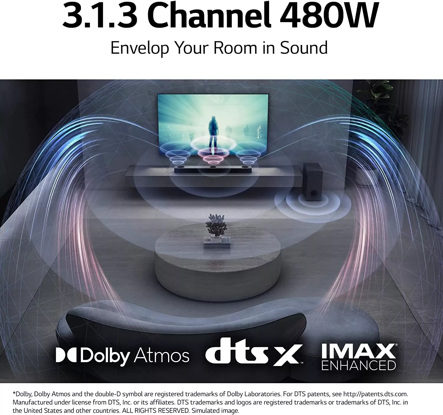 S80QY BARRE DE SON LG 3.1.3ch 480w Dolby Atmos DTS:X - 8