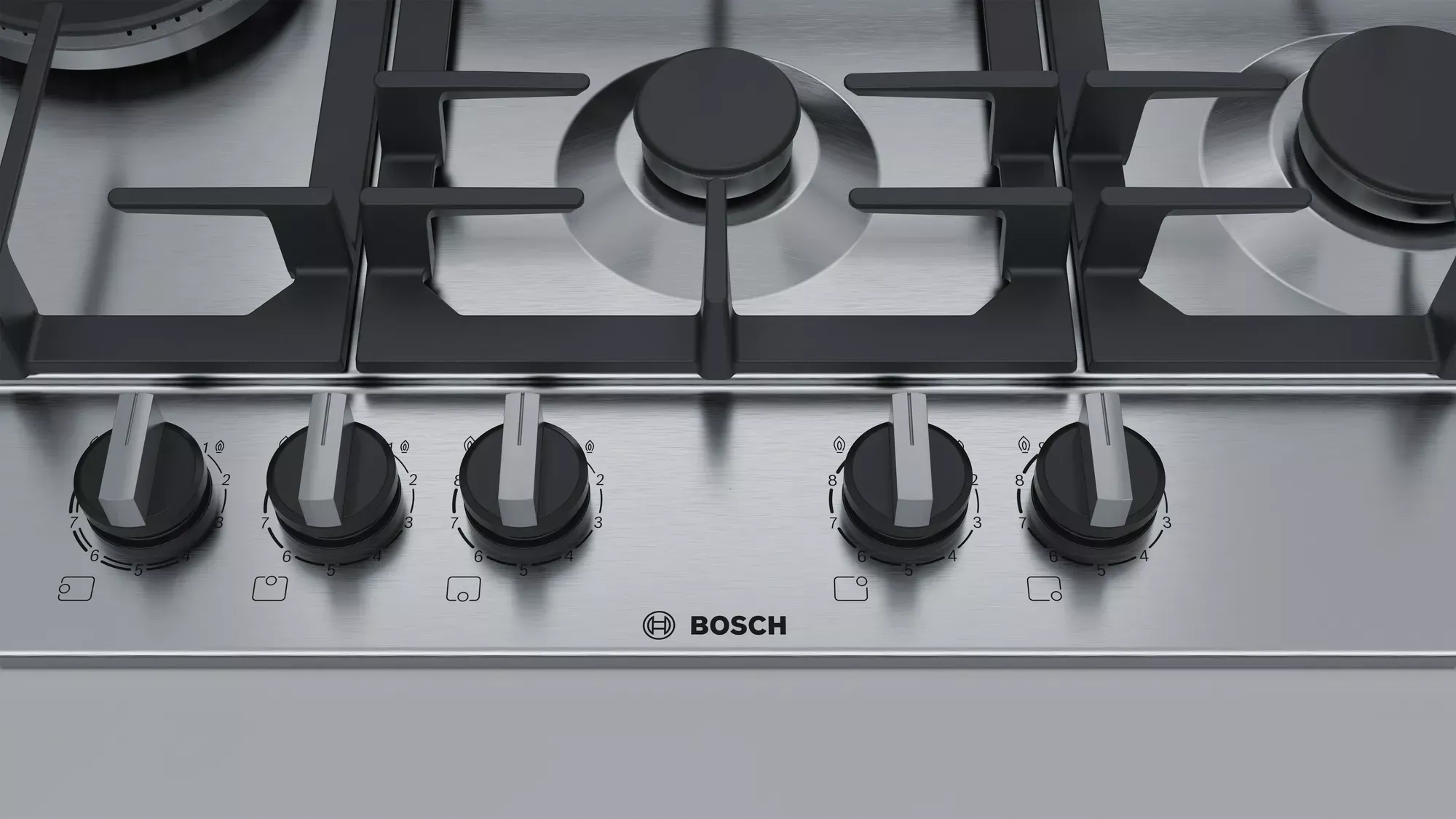 PCS7A5B90 Plaque Bosch 5 Feux 75Cm INOX serie6 - 1