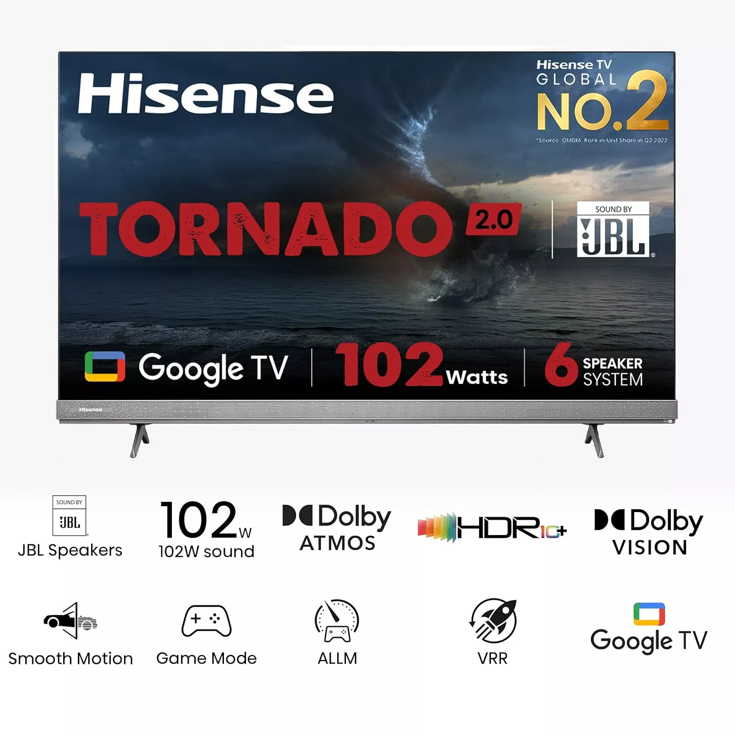 55A7H TELEVISEUR HISENSE QLED 55 SMART 4K SERIE A7 - 2