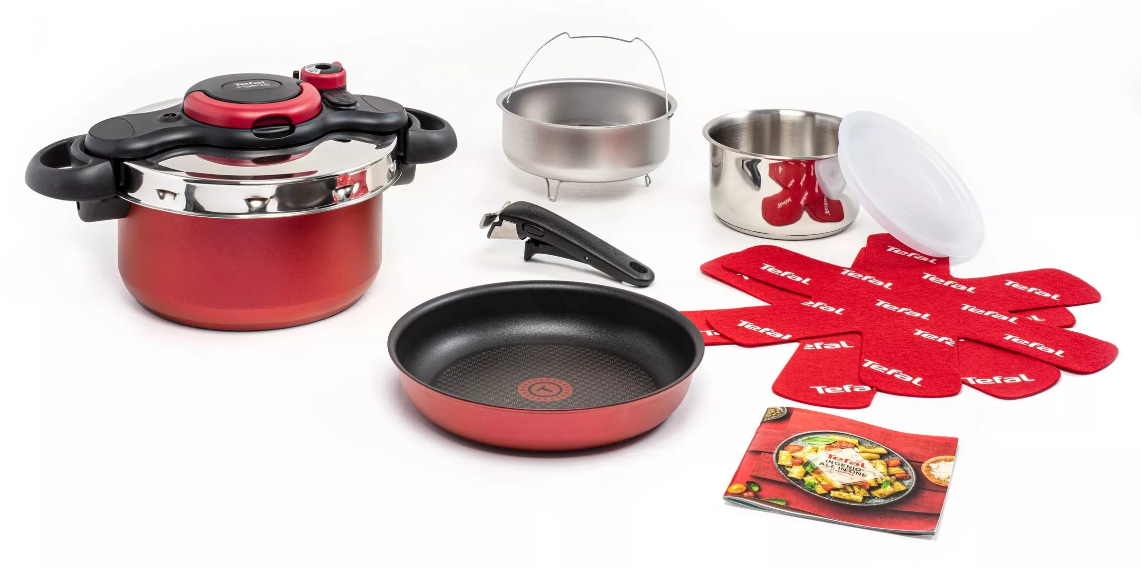 P4704200 cocotte  TEFAL Duo 4L All in one rouge - 0
