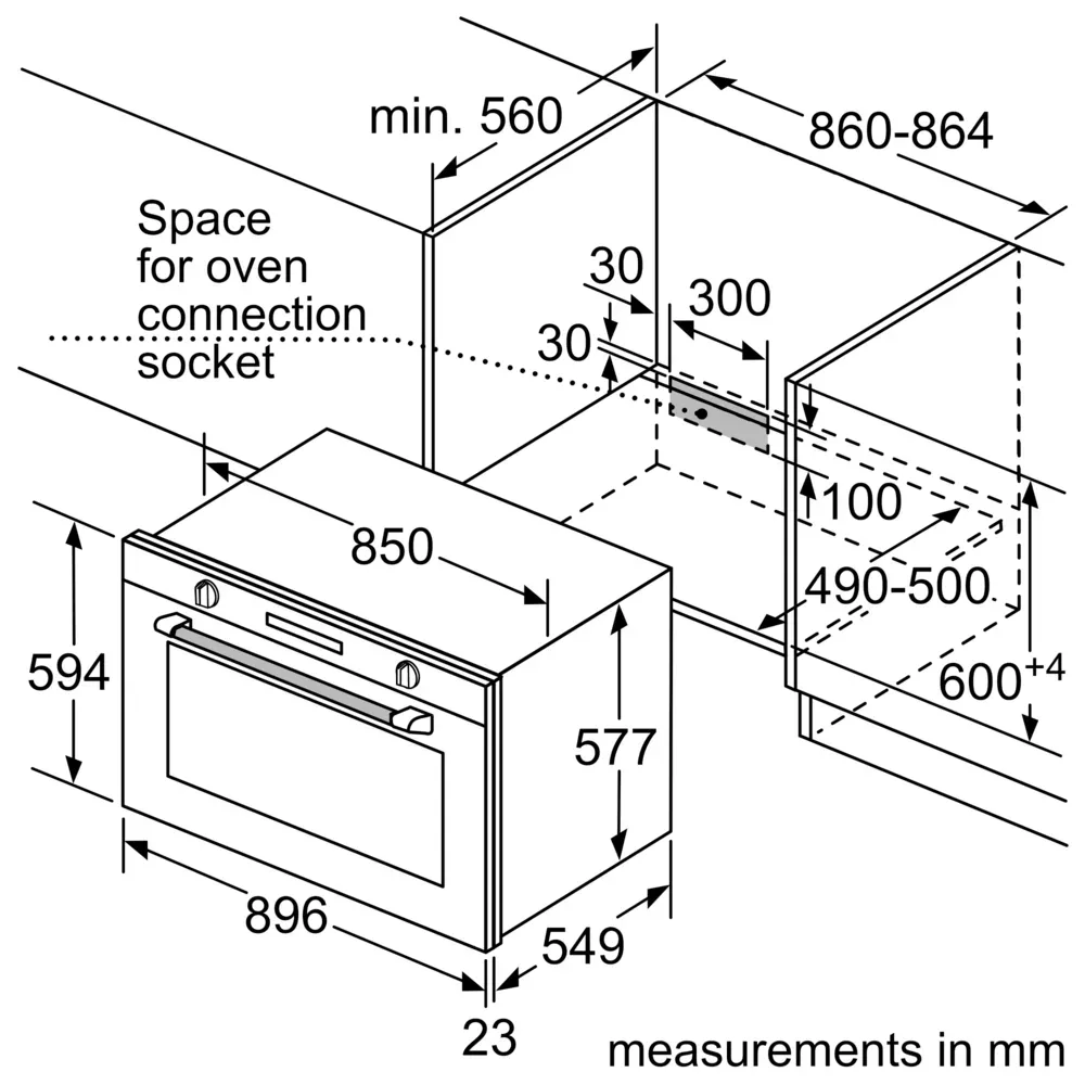 VBD554FS0 FOUR BOSCH 90CM ELECTRIQUE 112L 8 FCT - 5