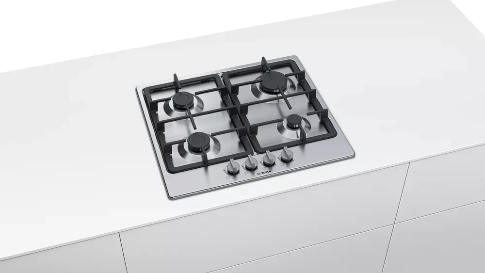 PGP6B5B90 Plaque Bosch Série 4 INOX 60 cm 4 foyers Fonte - 1