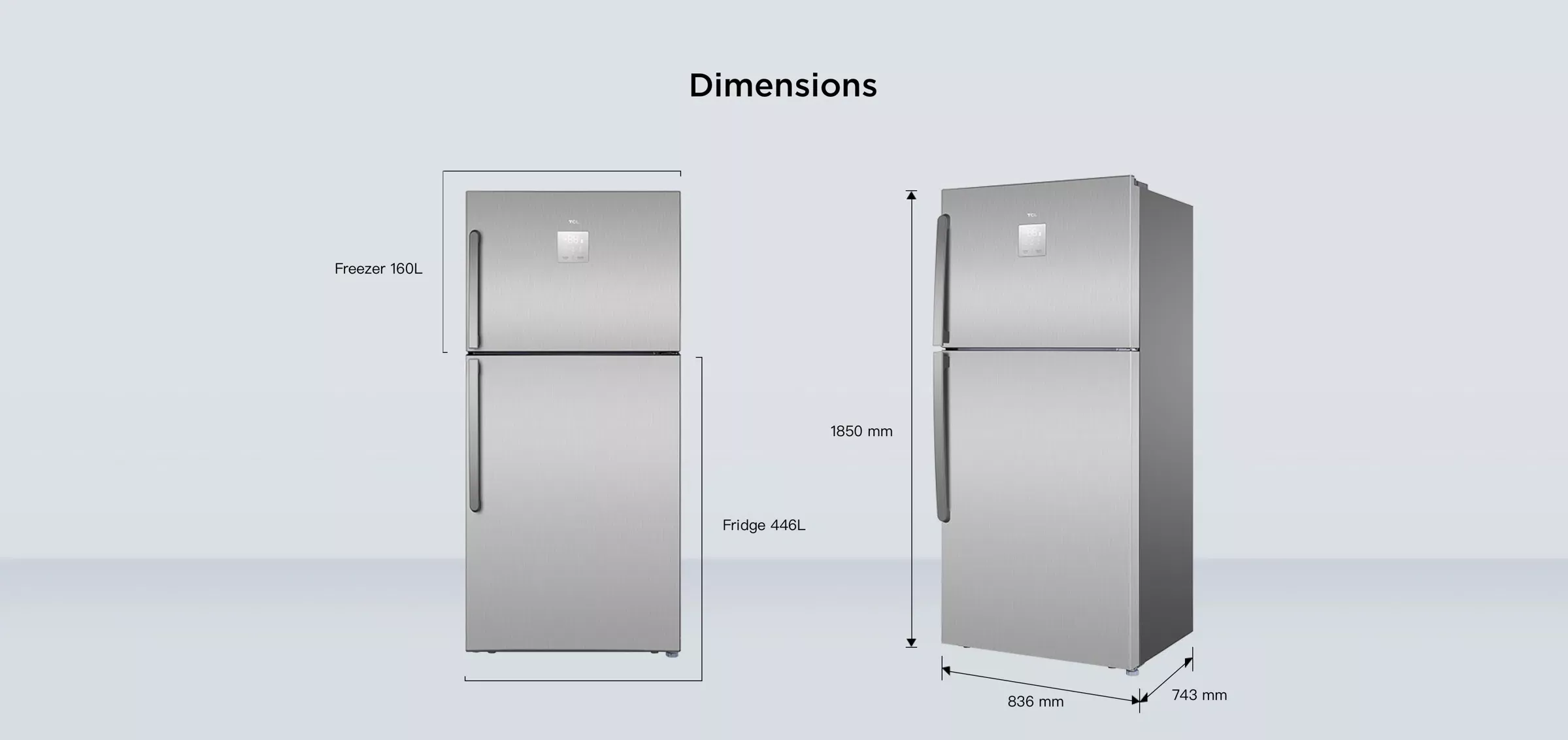 P605TM REFRIGERATEUR TCL 605L INOX  A+ Total NoFrost - 6