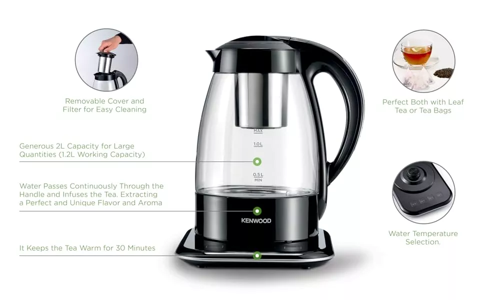 TMG70.000CL TEFAL 3EN1 Bouilloire + Théière + Cafetière 2200W - 3