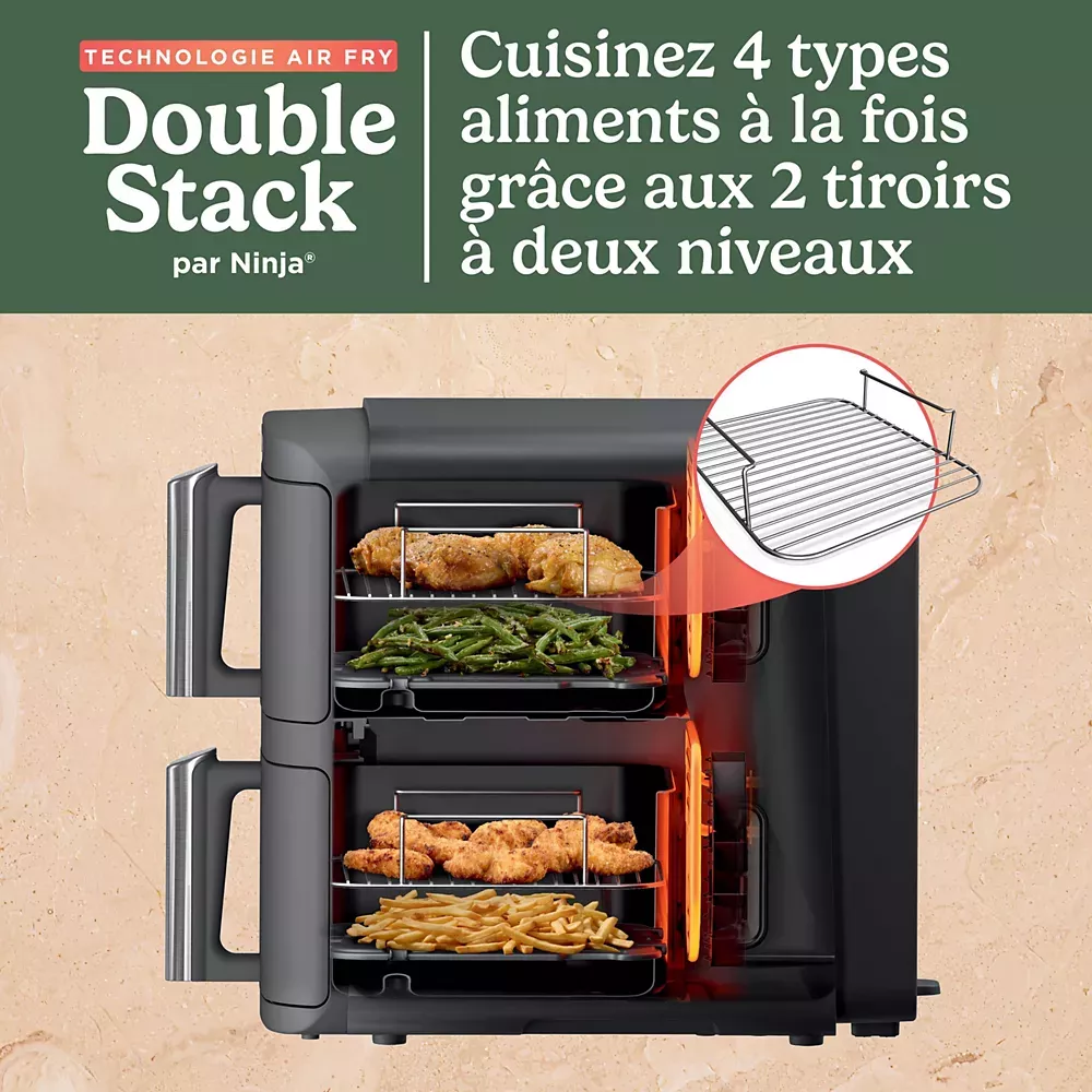 SL400EU Airfryer Ninja Double Stack XL 9,5 L sans huile - 14