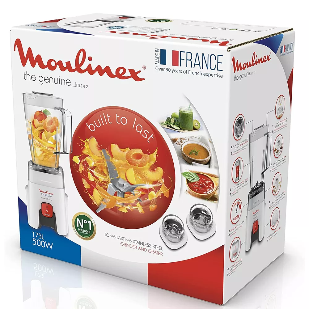 LM242B25 Blender Moulinex + 2Moulins 500W 1.75L Blanc - 5