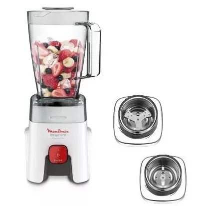 LM242B25 Blender Moulinex + 2Moulins 500W 1.75L Blanc - 0