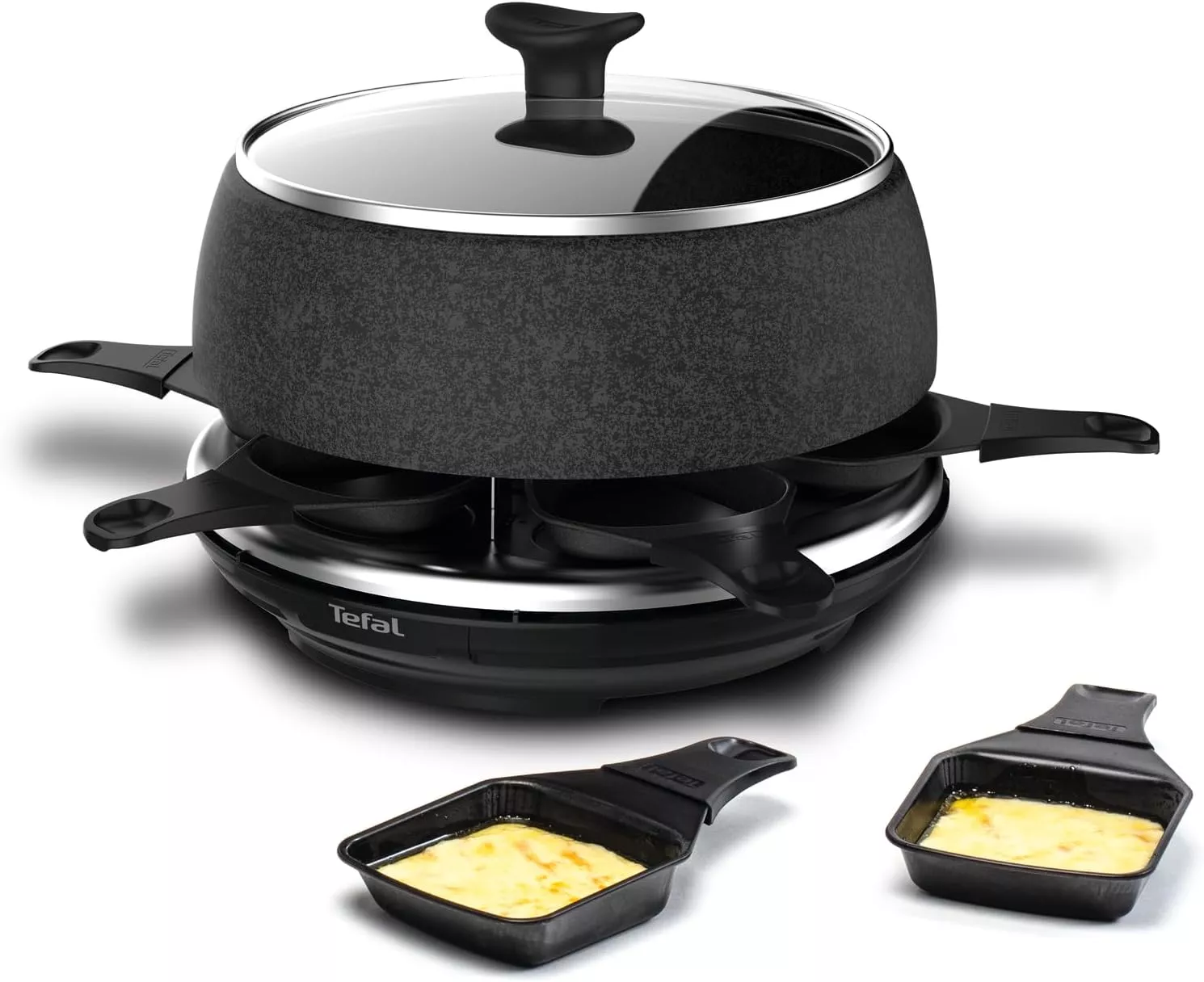 RE12C812 RACLETTE TEFAL 6 en 1 Plancha, Boîte à fromage - 0