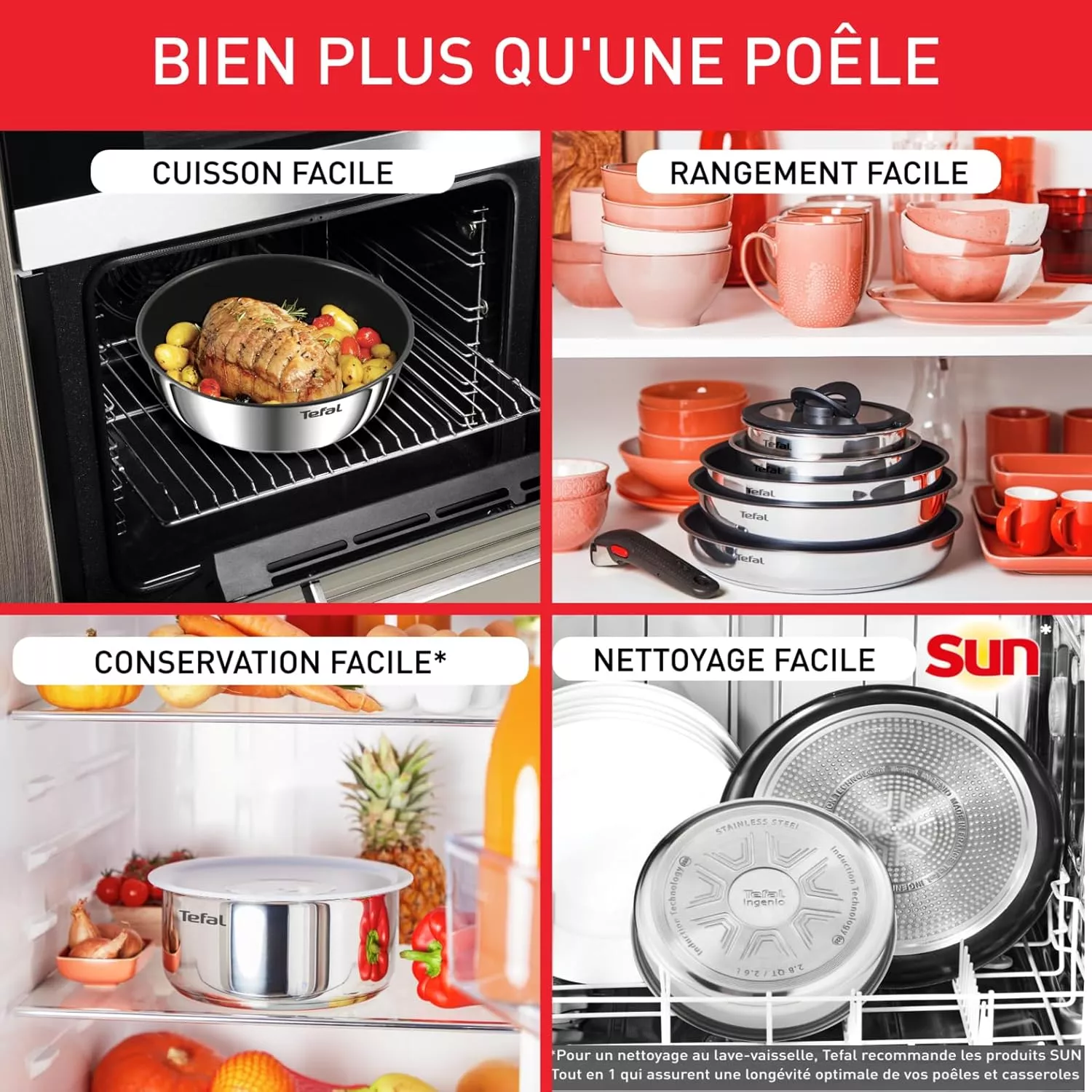 L897S504 SET DE POELE ET CASSEROLES TEFAL INGENIO INOX - 4