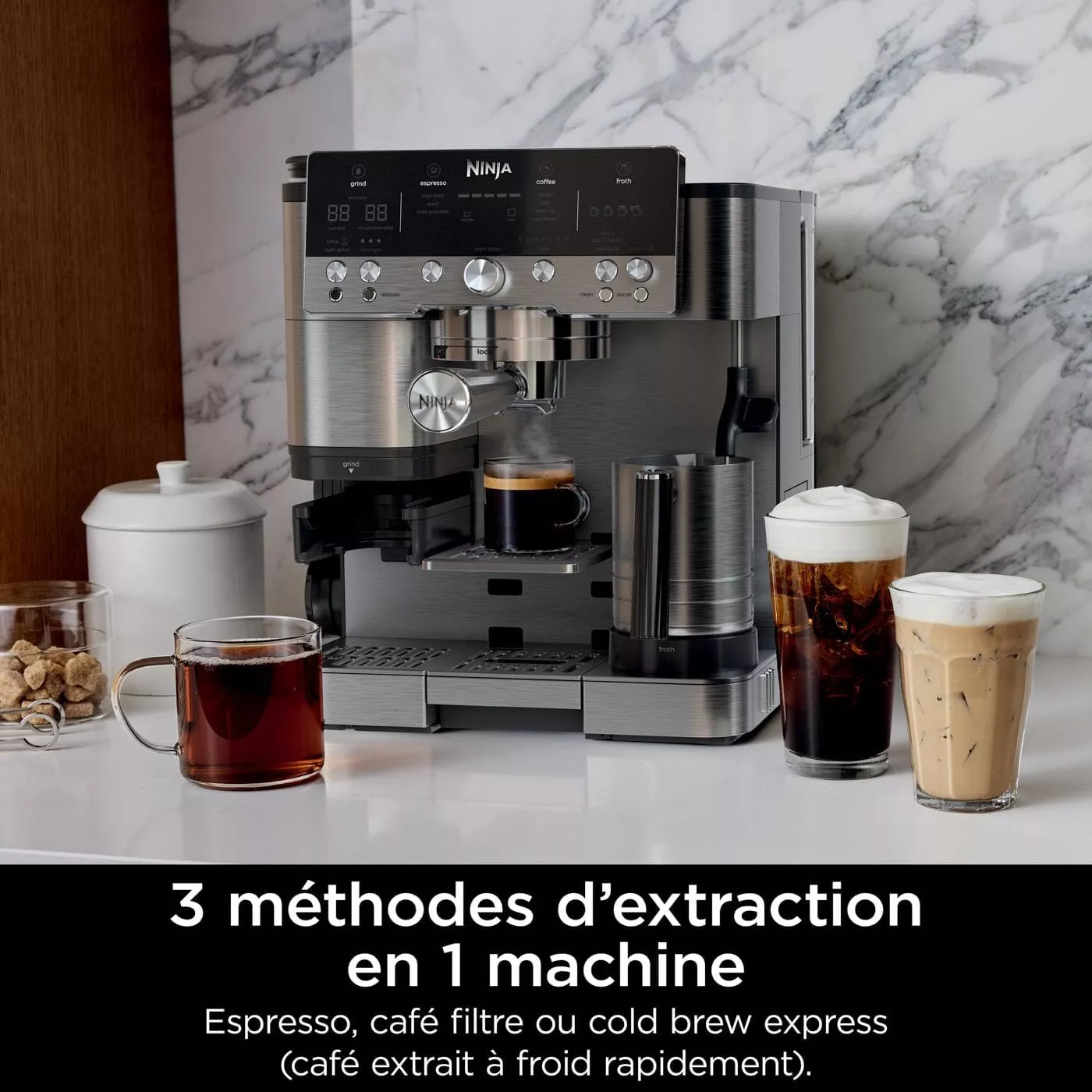 ES601EU MACHINE A CAFE NINJA A GRAIN Luxe Premier 3-en-1 - 5