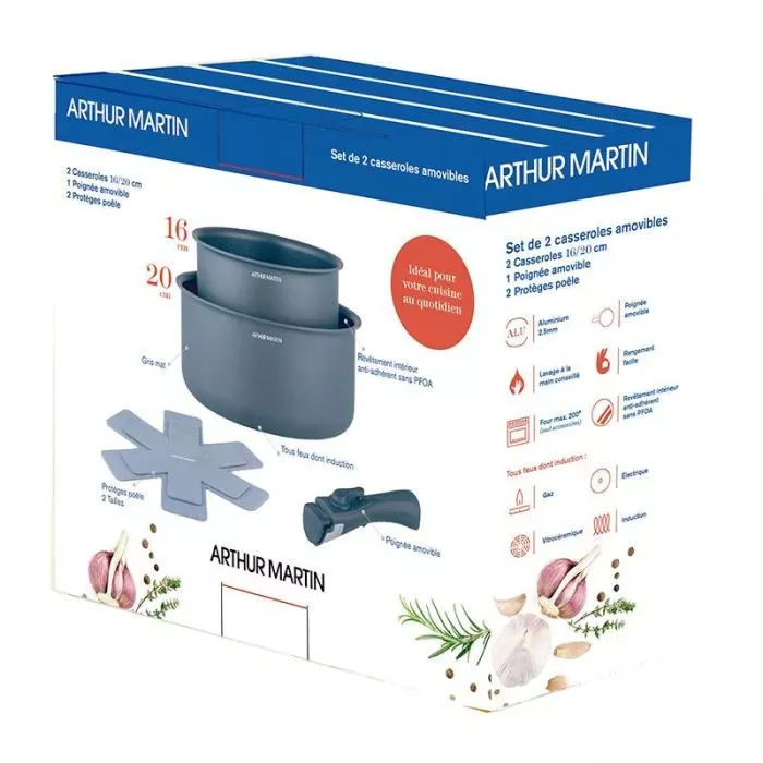 AM638 set de 2 casseroles arthur martin 16-20cm - 2