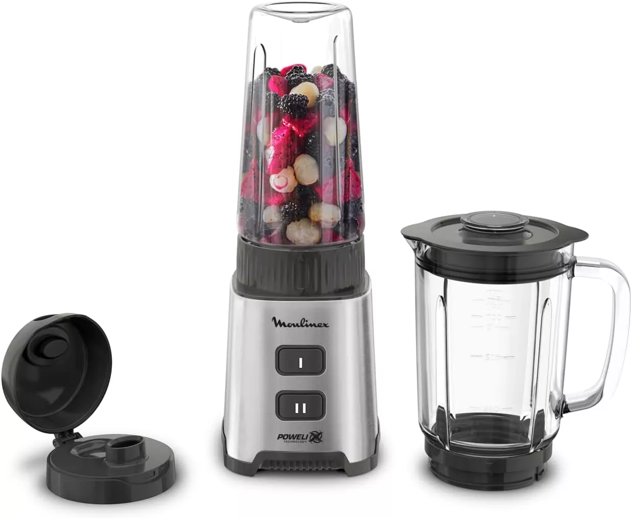 LM17GD10 Moulinex Blender En Verre Et Gourde 2EN1 400W 1L - 0