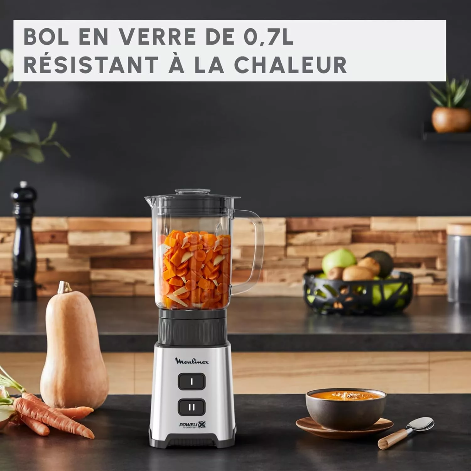 LM17GD10 Moulinex Blender En Verre Et Gourde 2EN1 400W 1L - 5