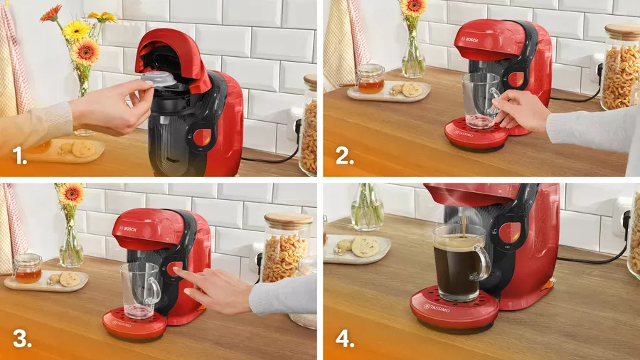 TAS1103 Machine a Café Capsule Bosch tassimo style Rouge - 11