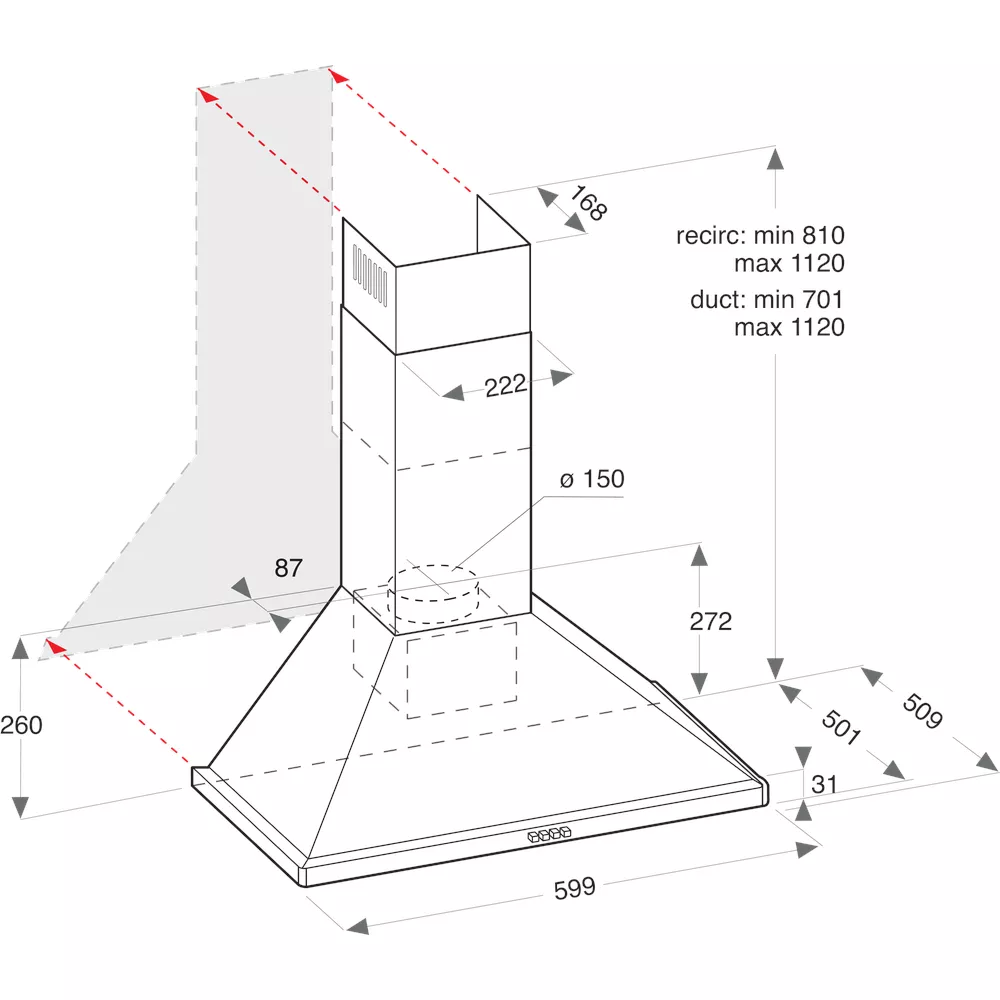 AHPN 6.4 AMX HOTTE ARISTON PYRAMID  60 CM AHPN 6.4 AMX - 1