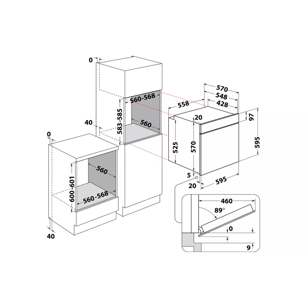 FA2544CIXHA FOUR ARISTON 60CM ELEC 71L CATALYSE VENTILLE - 9