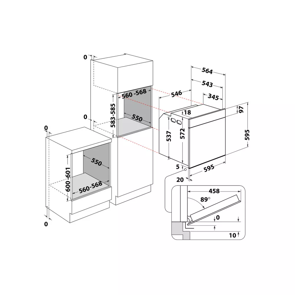 AKZ9635IX FOUR WHIRLPOOL 6 EME SENS 73L PYROLYSE INOX - 8