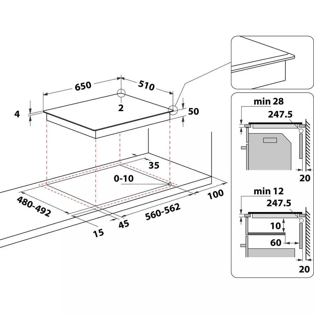 WLB3965BFIXL PLAQUE WHIRLPOOL INDUCTION 3 ZONE FlexiCook 6Sense - 5