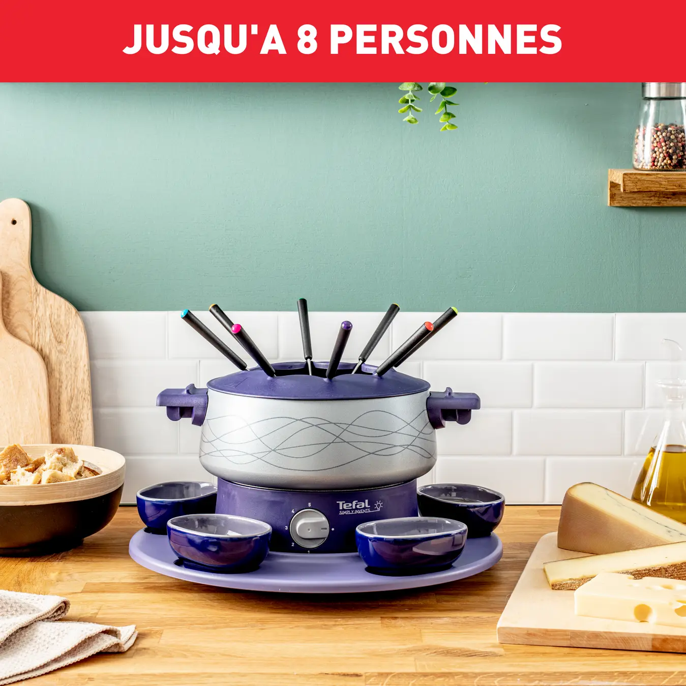 EF351412 Fondue TEFAL SIMPLY IVENTS 800W Avec 5 Ramequins - 8