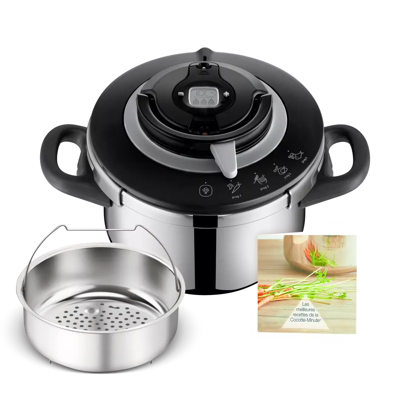 P4550600 Cocotte Autocuiseur Seb Clipso+ CHEF 4,5L Inox - 0